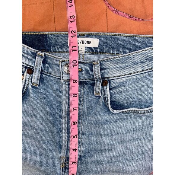 Re/Done 90s cropped distressed high-rise skinny jeans Women's Size 26 - Picture 7 of 12